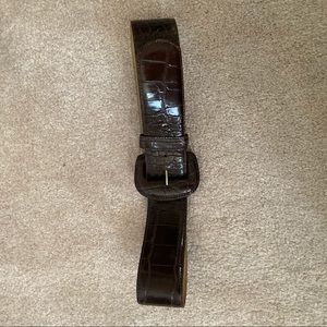 Brown textured belt